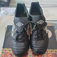 Umbro Speciali Cup TF Black & Green Football Astro Turf Boots - UK 10.5 Used 