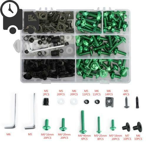 Green fairing bolts screws - bolts,
