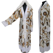 Women's Satin Open Front Abaya