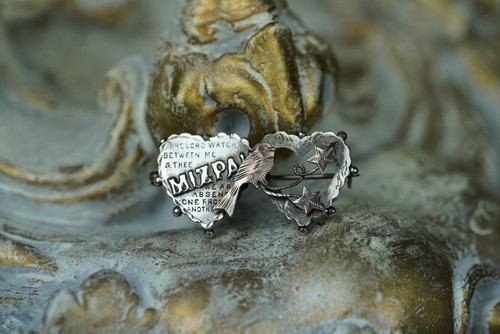 Antique mizpah silver - silver, rose
