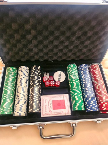 Poker chip set aluminium case - chip,