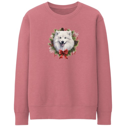 Christmas samoyed wreath - christmas,
