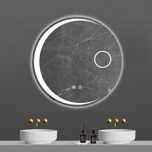 Round led bathroom mirror - round,