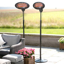 Outdoor Patio Heaters Garden Freestanding Electric Heater Set of 2 HeatLab
