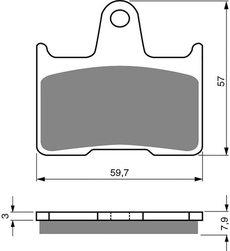 Brake disc pads - disc, rear