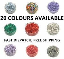 LUXURY Shredded Coloured CRINKLE KRAFT Paper Zig Zag Gift Hamper Filler Shred