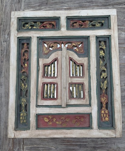 Handcrafted wooden mirror wall - handcrafted,