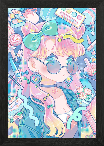 90s girl framed wall - framed,