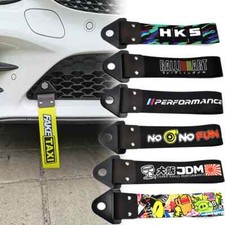Universal Car Front Rear Bumper Racing Style Decor Tow Hook Strap Body Rope Kit