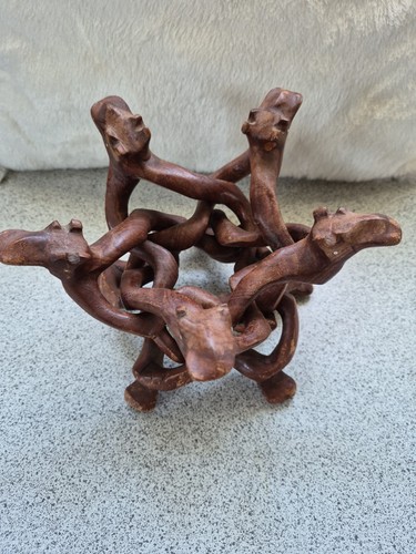 Vintage hand carved plant - vintage,