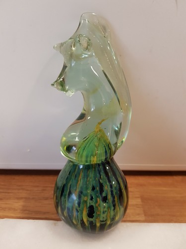 Large mdina glass seahorse - large,