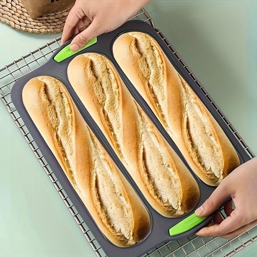 3slot baguette pan - pan, silicone