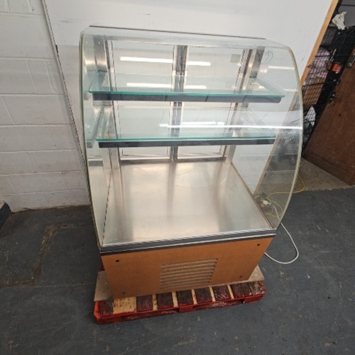 Glass cake drinks display - drinks, led