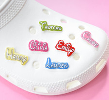 Personalised Name Croc Charms Custom Text Shoe Charms Words