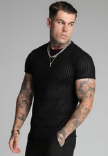 SikSilk Men's Black Textured