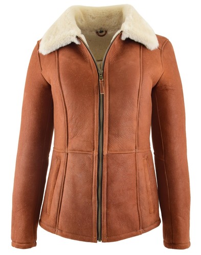 Womens real sheepskin jacket - real,