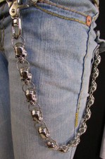 Heavy Silver Metal Long Jeans