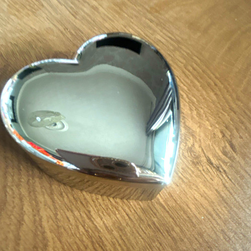 Heart shaped polished silver - heart,