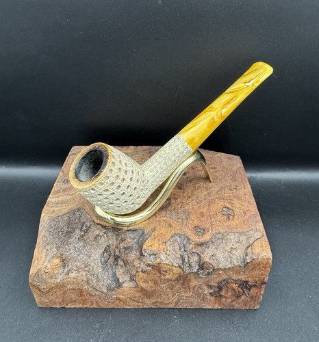 Carved meerschaum billiard - meerschaum,