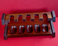 Vintage Wooden 5 Pipe Rack