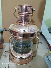 Anchor Oil Lamp 12" Maritime Ship Lantern Light Lamp Copper & Brass gift