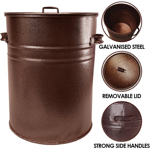 Metal ash bucket - metal,