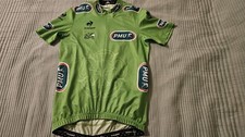 Le Coq Sportif Tour de France 2014 Green  Cycling Top Size S PMU Short Sleeves 