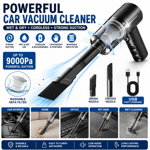 Powerful cordless car vacuum - powerful,