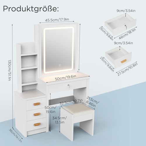 Dressing table with - with, drawers