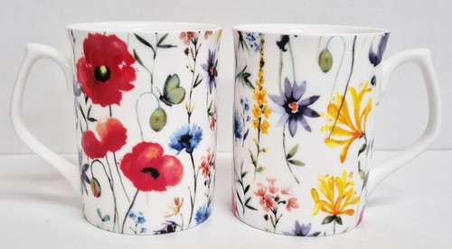 Wildflowers meadow mugs set - wildflowers, of