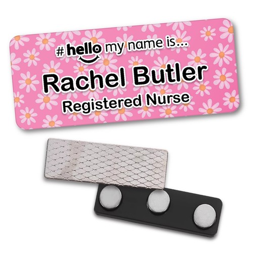 Hello name badge - badge, pastel