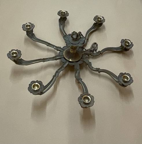Gilt brass candle chandelier - chandelier, 8