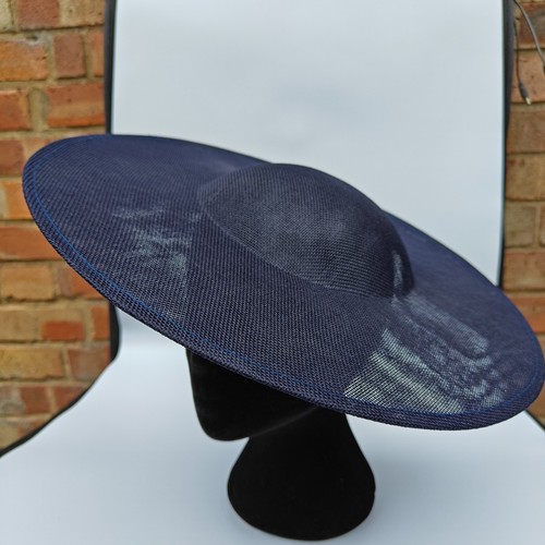 Navy large fascinator - large,