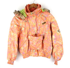 Vintage Phenix Womens 90 S Ski Jacket Bright Bold Design SZ S (G8975)