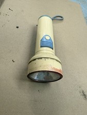 Vintage Ever Ready Torch / Flashlight – Beige/Blue – With Wrist Strap – Untested