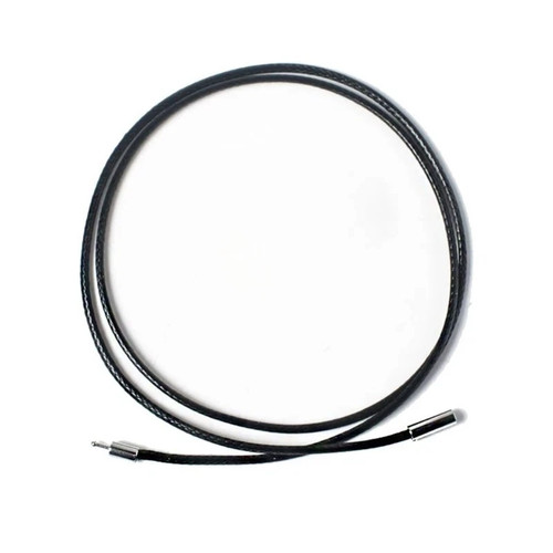 Black leather cord - black,