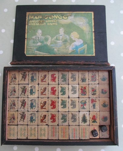 Vintage antique mah jongg - jongg, set