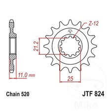 JT Front Sprocket 12 Tooth 520