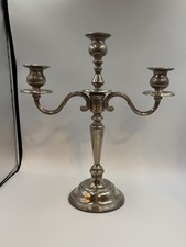 Beautiful Vintage Silver Plated 3 Arm Candelabra Candle Stick Holder Decorative