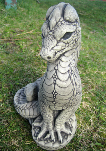 Stone dragon garden ornament - stone,
