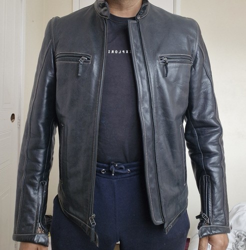 Zara man 100 leather biker - leather,