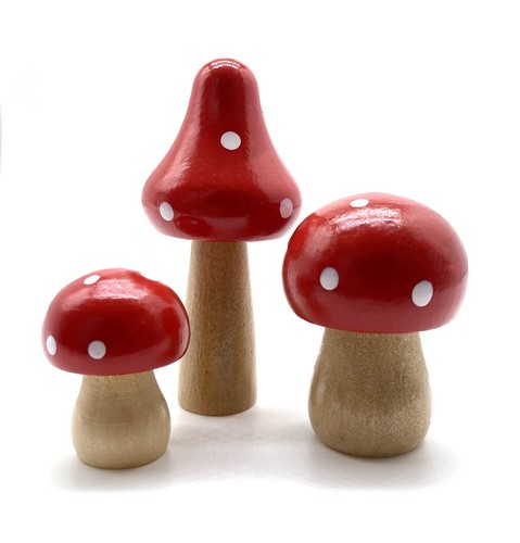Pcs red wooden mini - wooden,