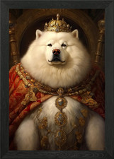 Samoyed The King Framed Wall