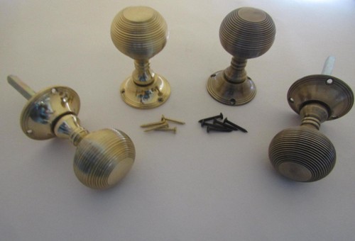 Mortice door knobs old vintage - mortice,