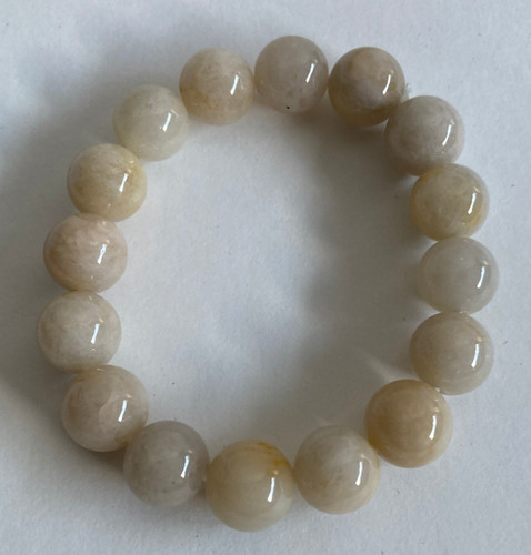 Natural yellow jade round - natural,