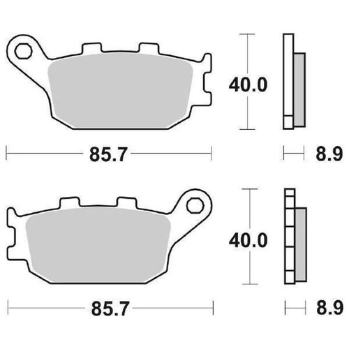 Brake pads sbs - 657hf, for