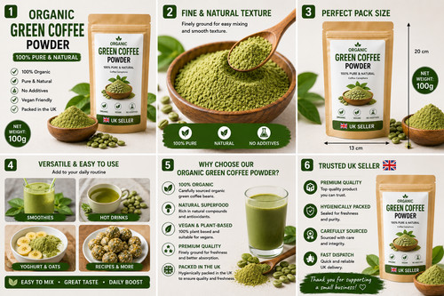 Organic green coffee powder - coffee,