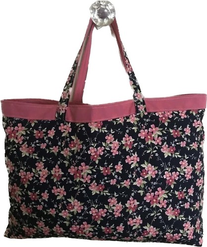 Knitting bag navy pink - navy, &
