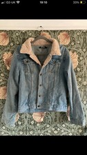 Womens Shearling Denim Jacket