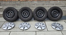 VW Transporter T5 T5.1 T6 T6.1 Black Steel Wheels And Hankook Tyres - 205/65/R16